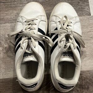 Adidas Classic White and Black Trainers